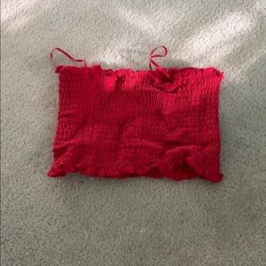 Red tube top